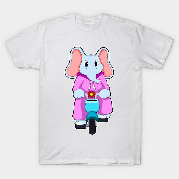 Elephant with Bicycle T-Shirt by Markus Schnabel